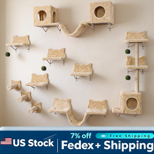 Piece wall mounted cat - 18-piece,